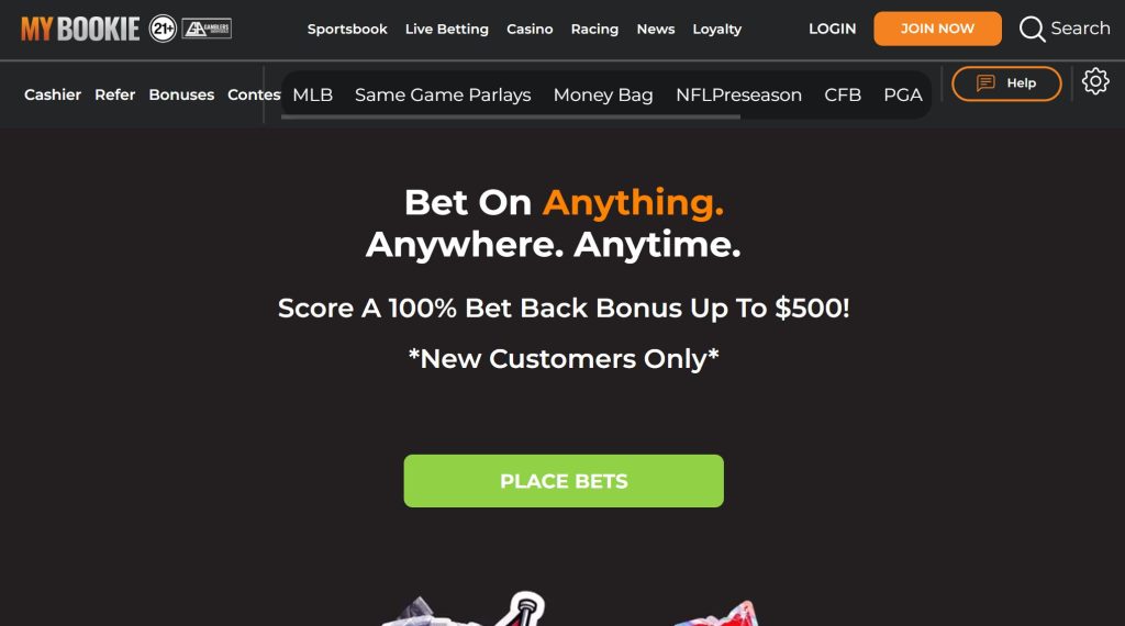 MyBookie website – user-friendly offshore online sportsbook with props